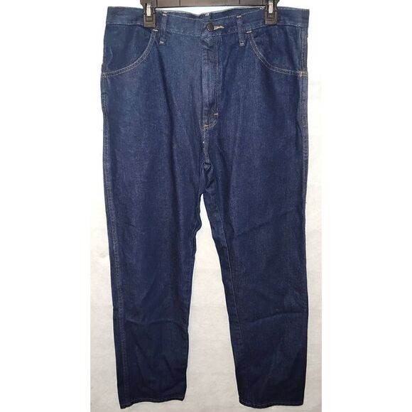 Rustler Jeans Mens 36 x 32 Med Wash Regular Fit Straight Leg Denim Jeans NWT - Picture 3 of 6